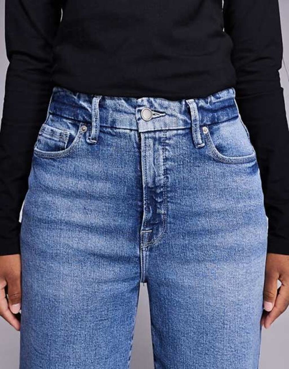 Good American High-Rise Frayed Hem Skinny Jeans - Size 14/32